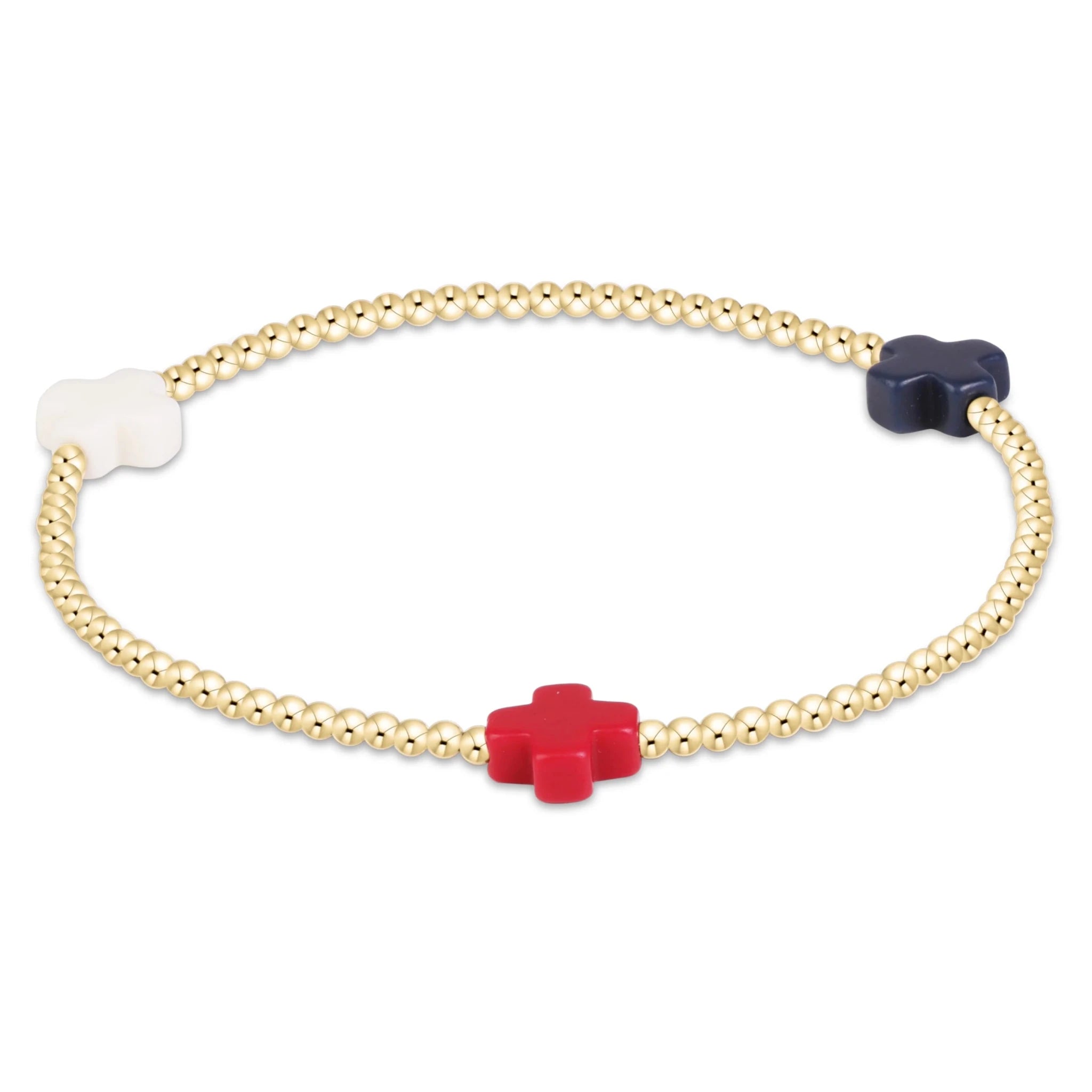 Signature Cross Small Gold Pattern 2mm - Firecracker - enewton - Gaines Jewelers