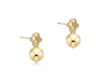 Signature Cross Small Gold Stud - Classic Gold - enewton - Gaines Jewelers