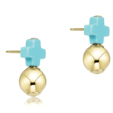 Signature Cross Turquoise Stud - Gold - Enewton - Gaines Jewelers