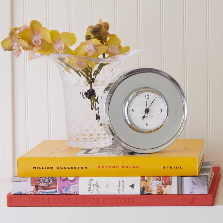 Signature Engravable Round Clock - Mariposa - Gaines Jewelers