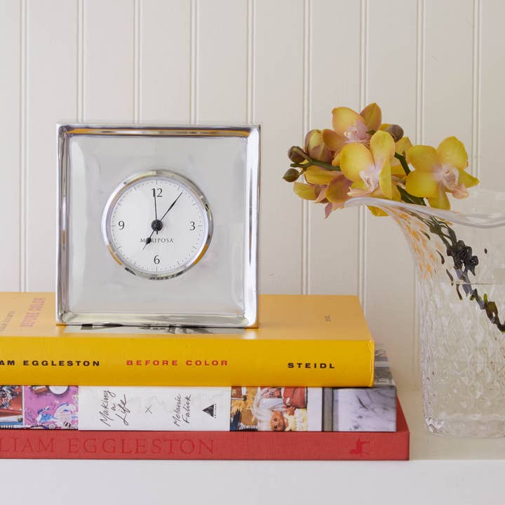 Signature Engravable Square Clock - Mariposa - Gaines Jewelers