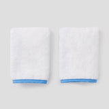 Signature Washcloths (pair) - French Blue on White - Gaines Jewelers