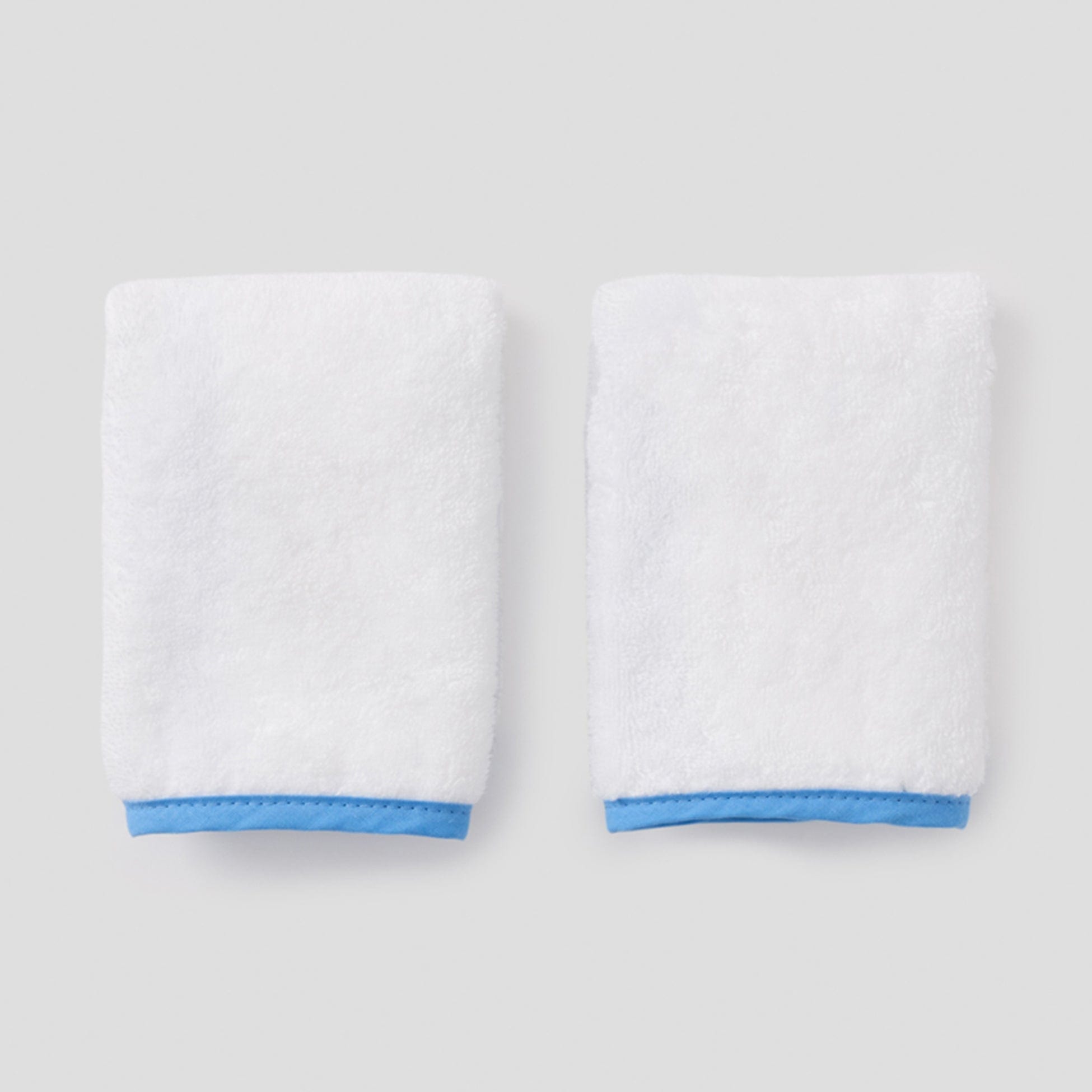 Signature Washcloths (pair) - French Blue on White - Gaines Jewelers