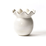Signature White Ruffle Vase - Coton Colors - Gaines Jewelers
