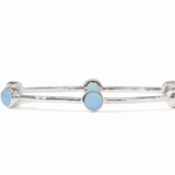 Silver Milano Luxe Bangle - Chalcedony Blue - M - Julie Vos - Gaines Jewelers