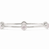 Silver Milano Luxe Bangle - Iridescent Clear Crystal - M - Julie Vos - Gaines Jewelers