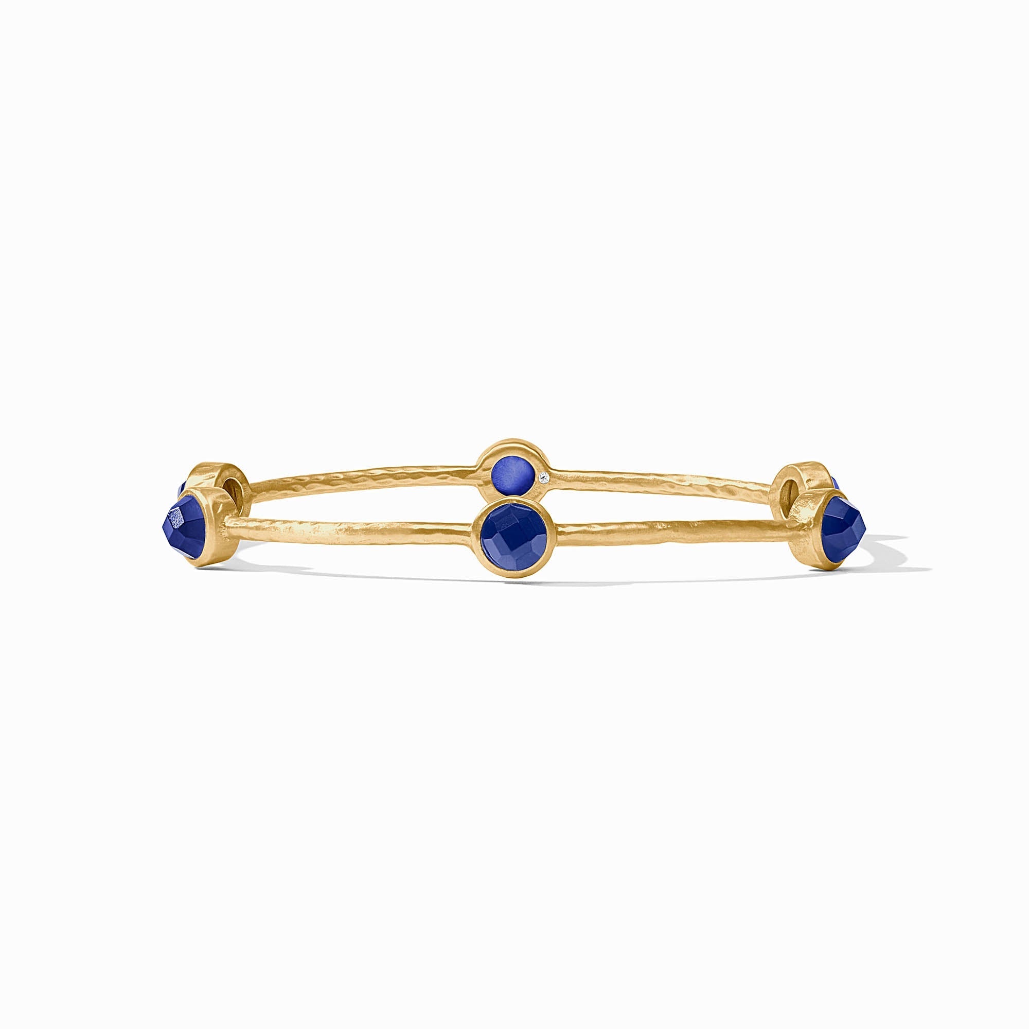 Silver Milano Luxe Bangle - Iridescent Sapphire Blue - M - Julie Vos - Gaines Jewelers