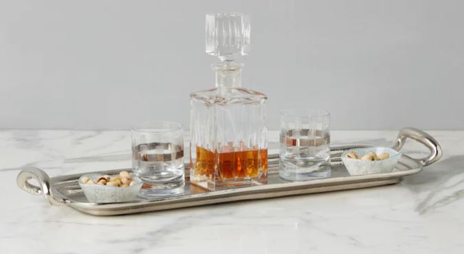 Silver Rectangle Hotel Tray, Long - Etu Home - Gaines Jewelers