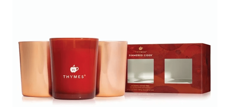 Simmered Cider Aromatic Votive Trio - Thymes - Gaines Jewelers