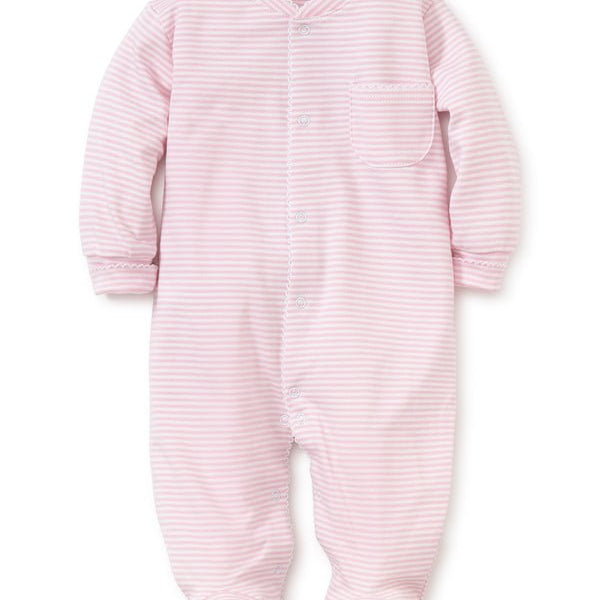 Simple Stripes Pink Footie - Kissy Kissy - Gaines Jewelers