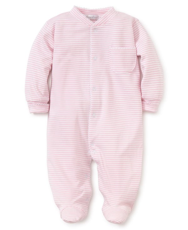 Simple Stripes Pink Footie - Kissy Kissy - Gaines Jewelers