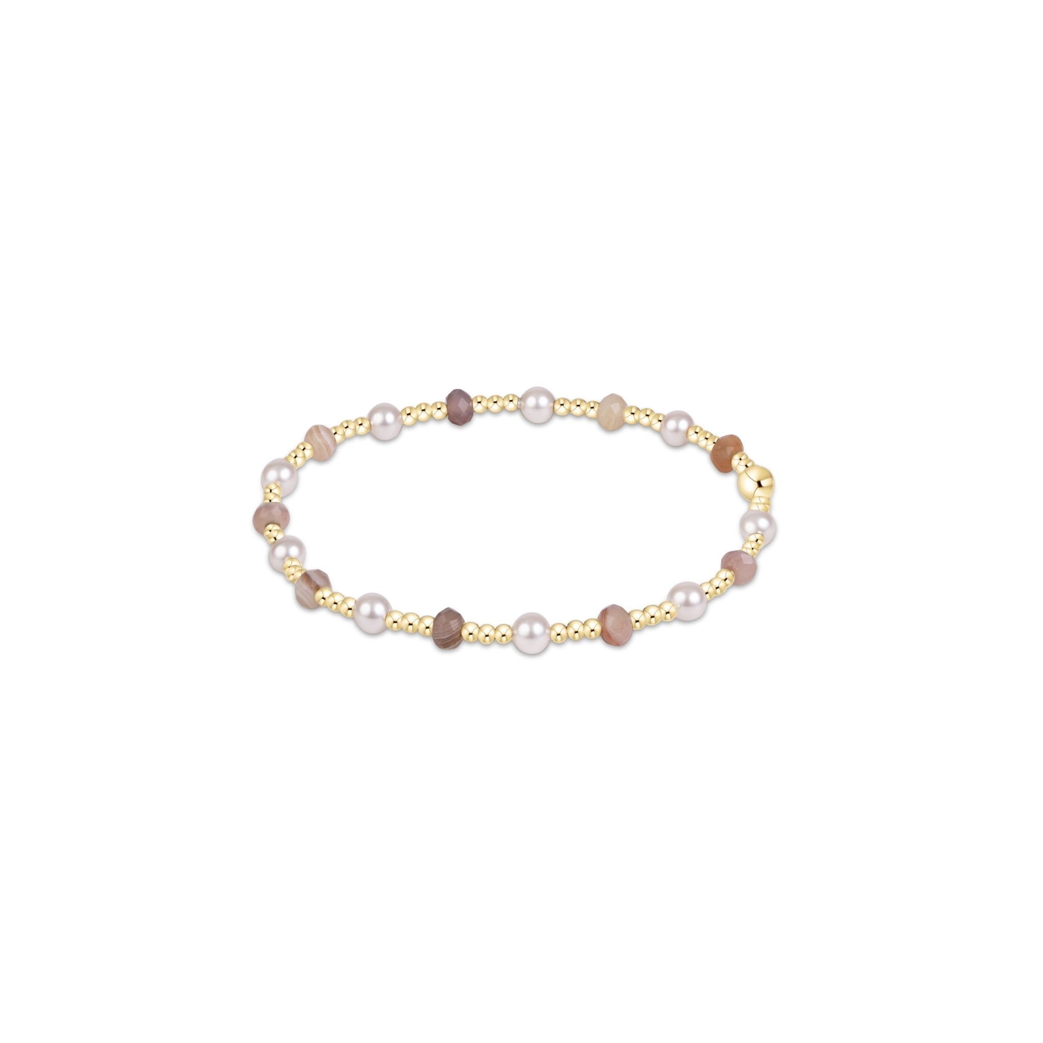 Sincerity Gemstone & Pearl 4mm Bracelet - Botswana Agate - Enewton - Gaines Jewelers