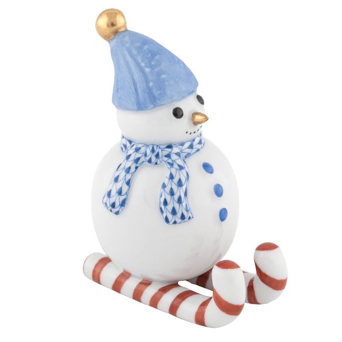 Skiing Snowman - Sapphire - Herend - Gaines Jewelers