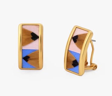 Sloane Frame Stud Earring - Brackish - Gaines Jewelers