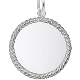 Small Blank Rope Charm - Sterling Silver - Rembrandt Charms - Gaines Jewelers