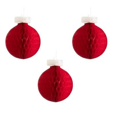 Small Classic Red Ornament Set of 3 - Hester & Cook - Gaines Jewelers