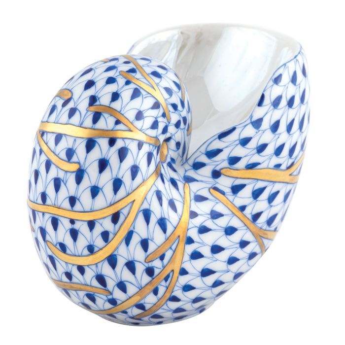 **Small Nautilus - Saphire - Herend - Gaines Jewelers