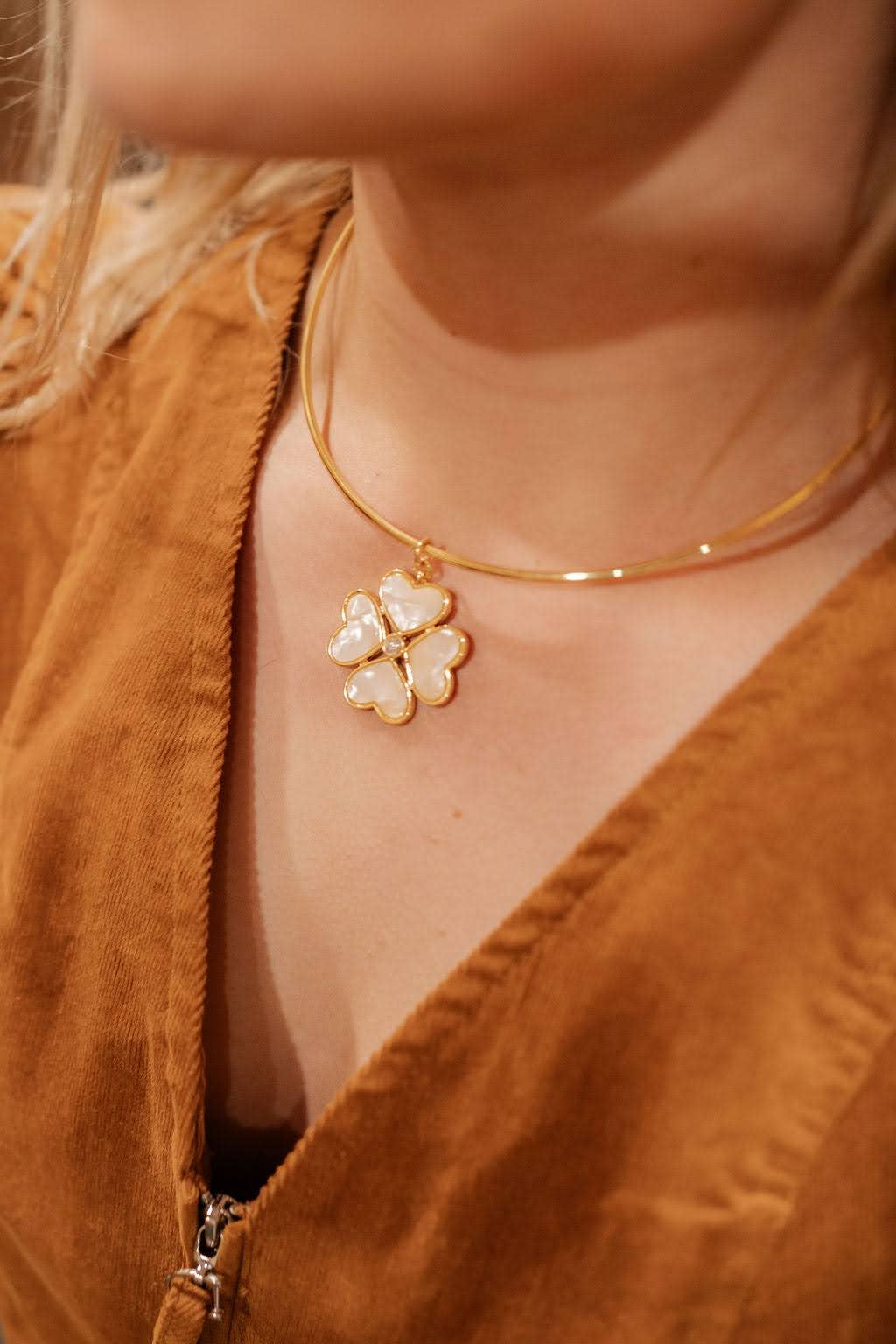 Small Poppy Collar Necklace - 18k Gold Plated - Lisi Lerch - Gaines Jewelers