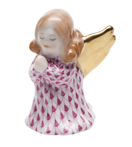 Small Praying Angel in Rasperry - Herend - Gaines Jewelers