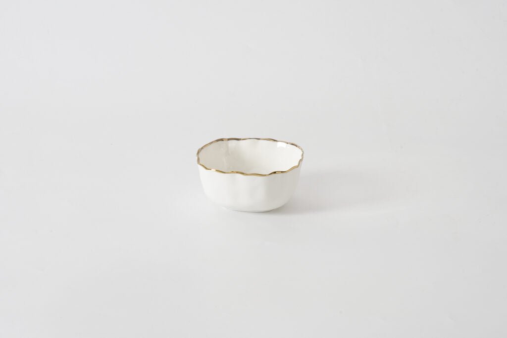 Snack Bowl - White and Gold - Pampa Bay - Gaines Jewelers