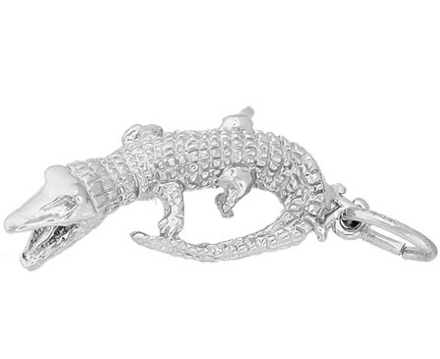 Snapping Alligator Charm Sterling Sliver - Rembrandt Charms - Gaines Jewelers
