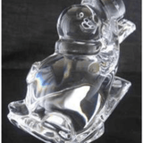 *Snowman on Sleigh - Baccarat - Gaines Jewelers