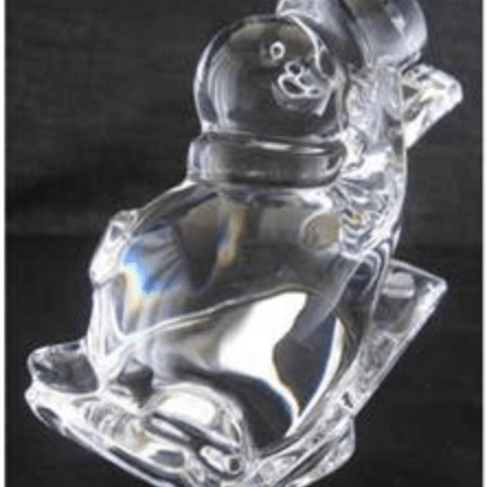 *Snowman on Sleigh - Baccarat - Gaines Jewelers