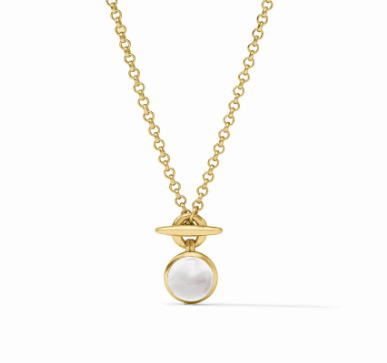 Solara Solitaire Necklace - Iridescent Clear Crystal - Julie Vos - Gaines Jewelers