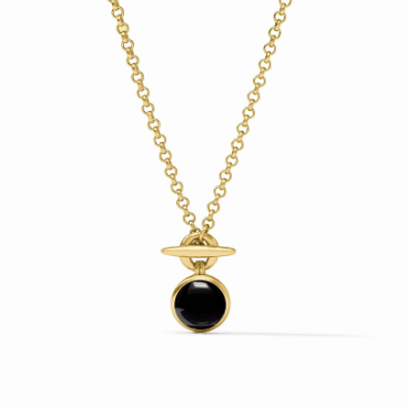Solara Solitaire Necklace - Obsidian Black - Julie Vos - Gaines Jewelers