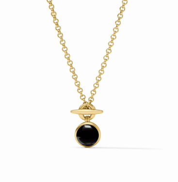 Solara Solitaire Necklace - Obsidian Black - Julie Vos - Gaines Jewelers