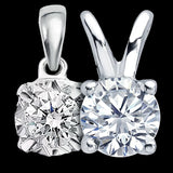 Solitaire lab diamond pendant 2.02ct in 14kt white gold by Essential Lab Diamonds - Gaines Jewelers