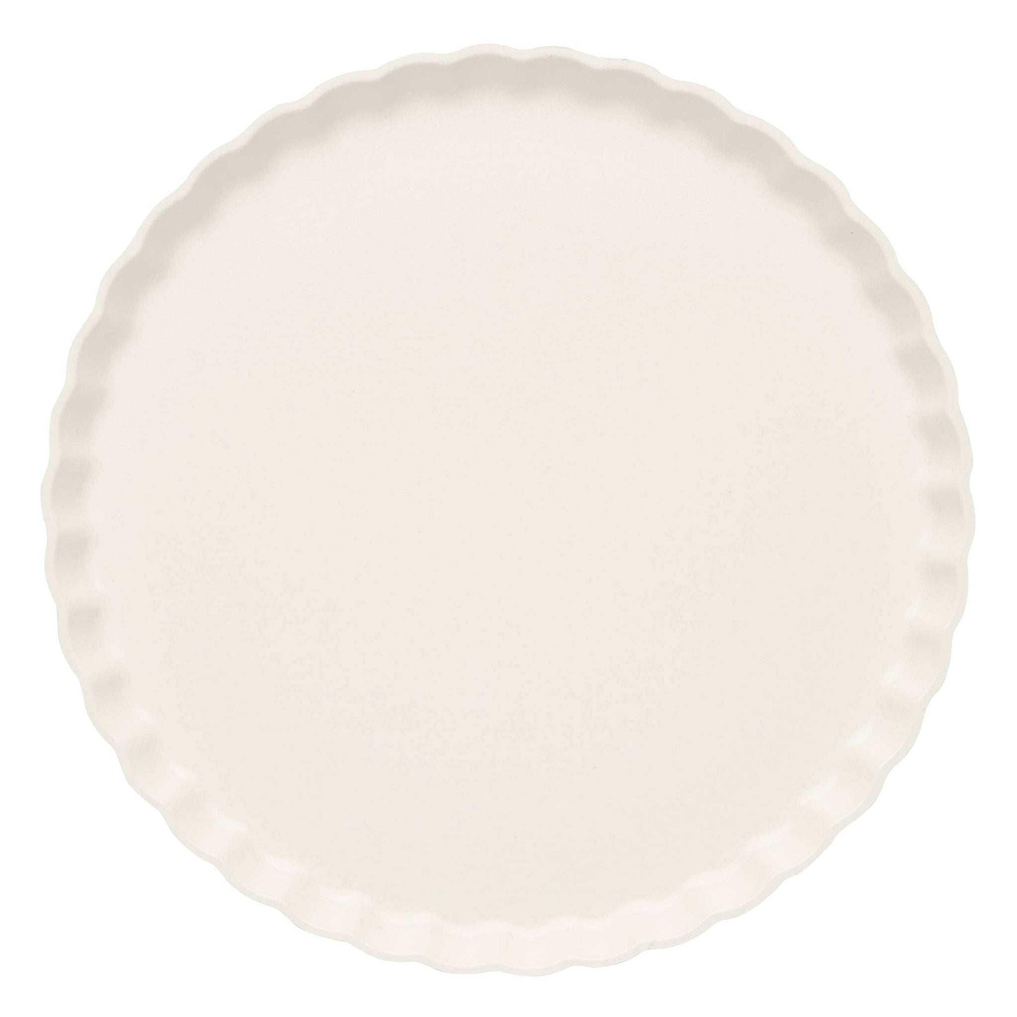 Sophistiplate - Simply Eco Compostable Bamboo Pleated Dinner Plate White/8pkg - Gaines Jewelers