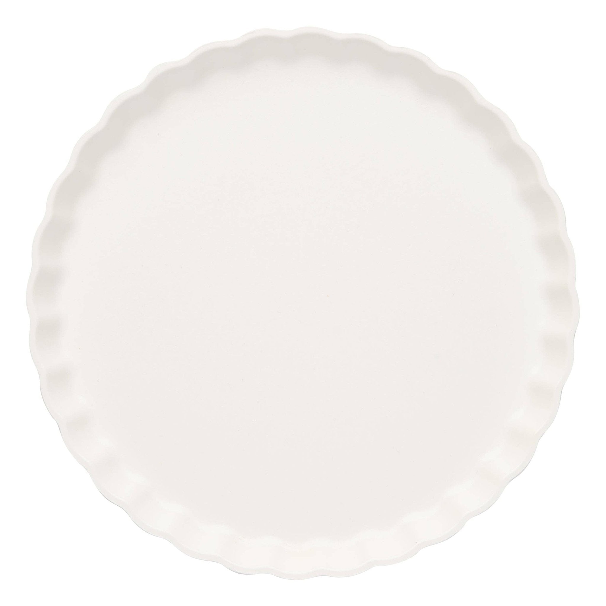 Sophistiplate - Simply Eco Compostable Bamboo Pleated Salad Plate White/8pkg - Gaines Jewelers