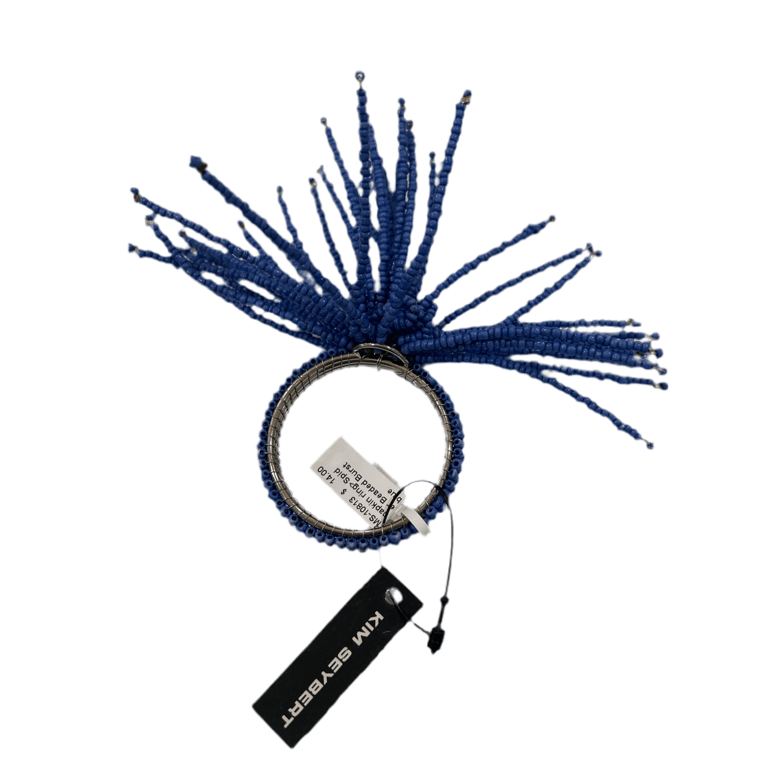 Spider Bead Burst Napkin Ring In Burst Blue - Gaines Jewelers