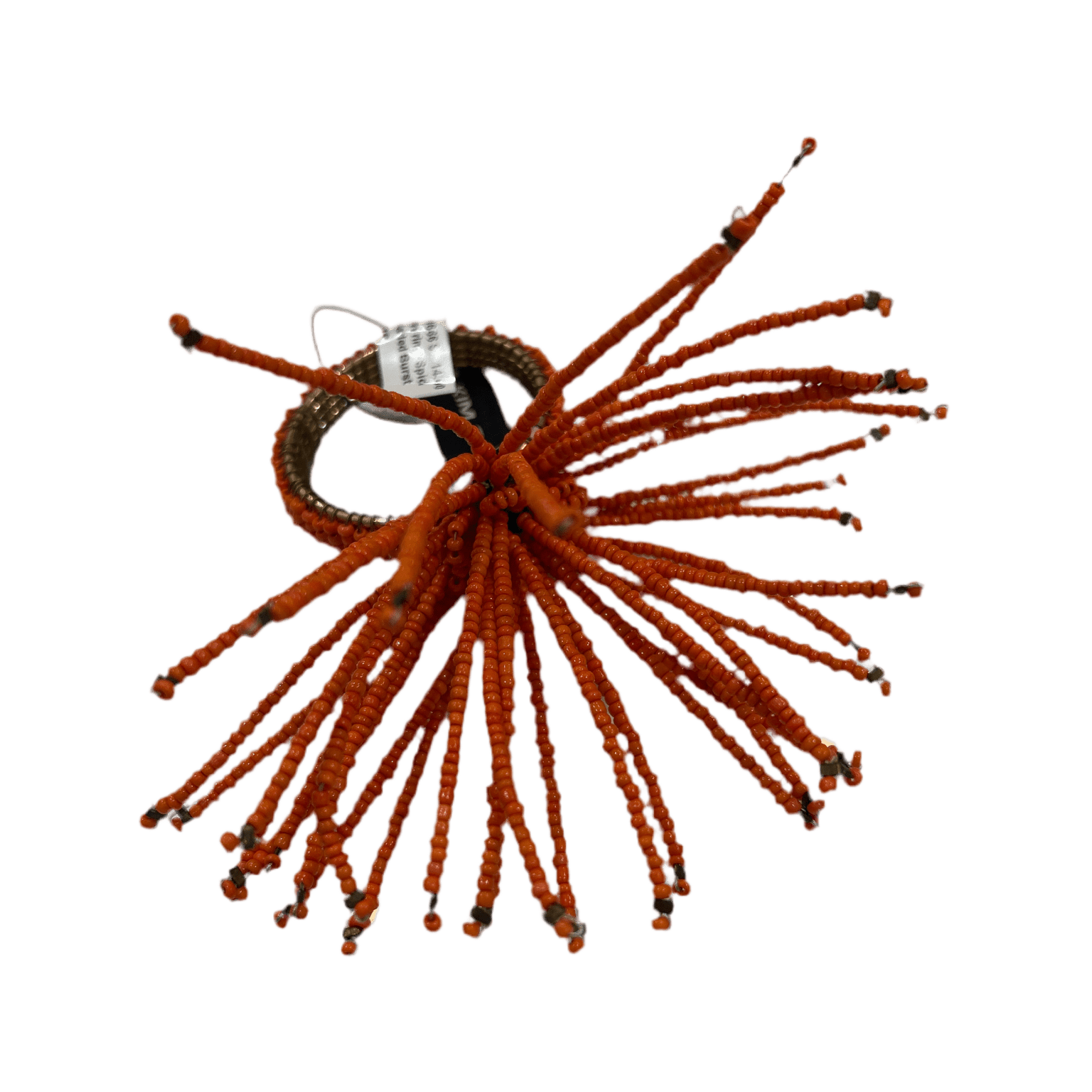 Spider Bead Burst Napkin Ring In Orange - Gaines Jewelers
