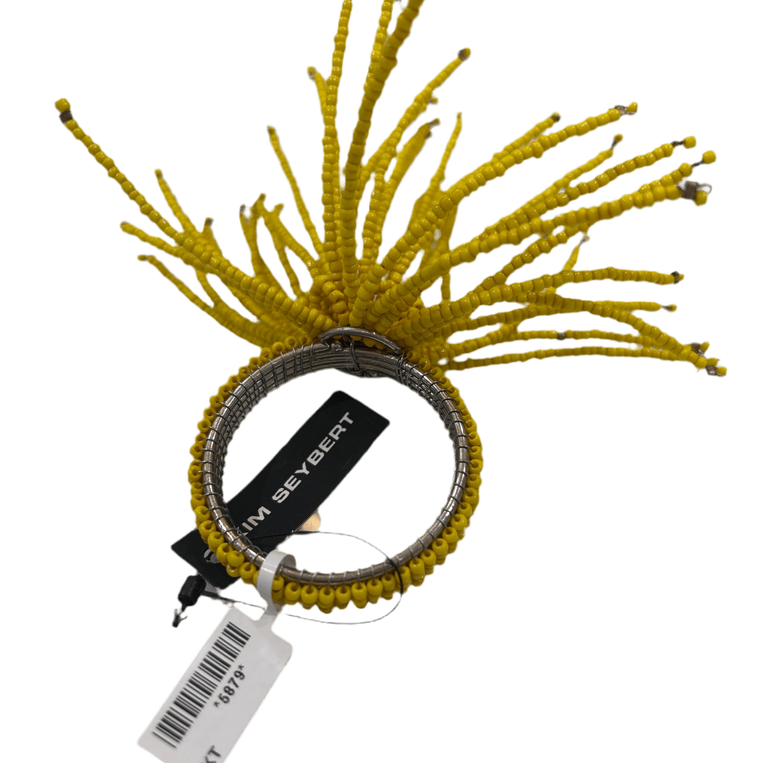 Spider Bead Burst Napkin Ring In Yellow - Gaines Jewelers