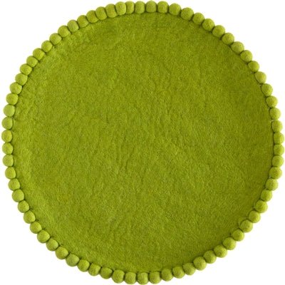 Spring Green Pom Pom Felt Placemat - Hester & Cook - Gaines Jewelers