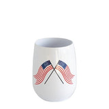 Stemless Wine 12 oz. - American Flag - Hester & Cook - Gaines Jewelers