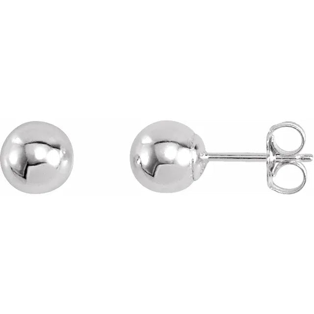 Sterling Silver 6 mm Ball Stud Earrings - Stuller - Gaines Jewelers