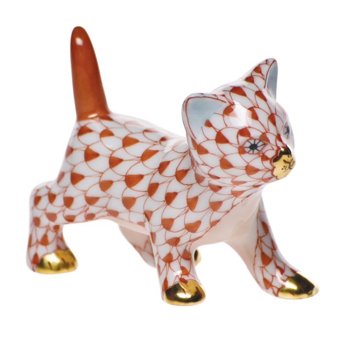 **Strutting Kitty - Rust - Herend - Gaines Jewelers