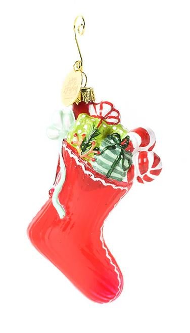 Stuffed Stocking Shaped Ornament - Coton Colors - Gaines Jewelers