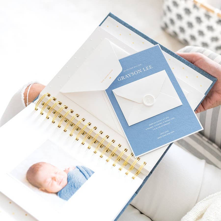 Sugar Paper - Baby Book - Chambray - Gaines Jewelers