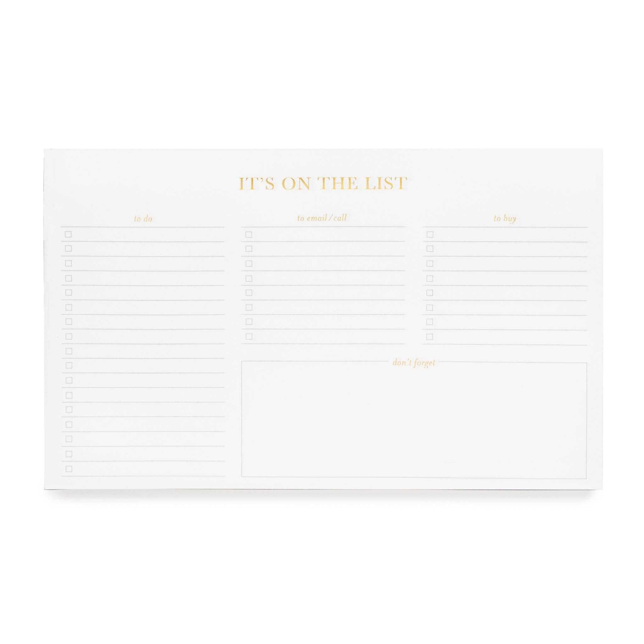 Sugar Paper - It's on the List Pad - Gaines Jewelers