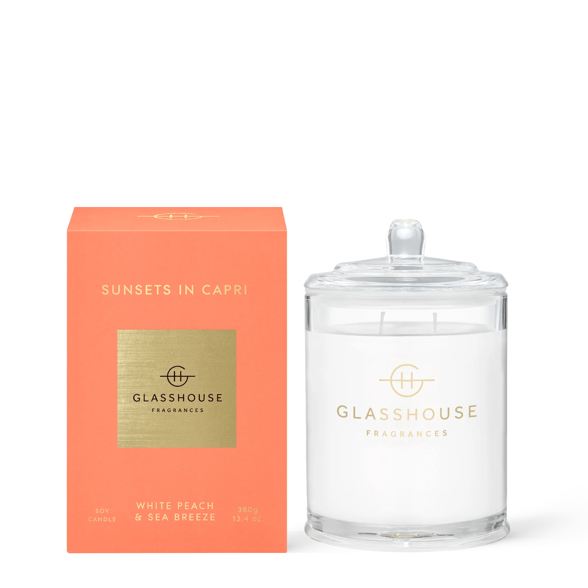 Sunsets in Capri 13.4 oz Candle - Glasshouse Fragrances - Gaines Jewelers