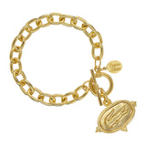 Susan Shaw - Alligator Intaglio on Toggle Bracelet - Gaines Jewelers