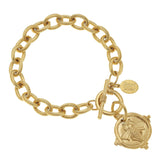 Susan Shaw - Gold Intaglio Bee Bracelet - Gaines Jewelers