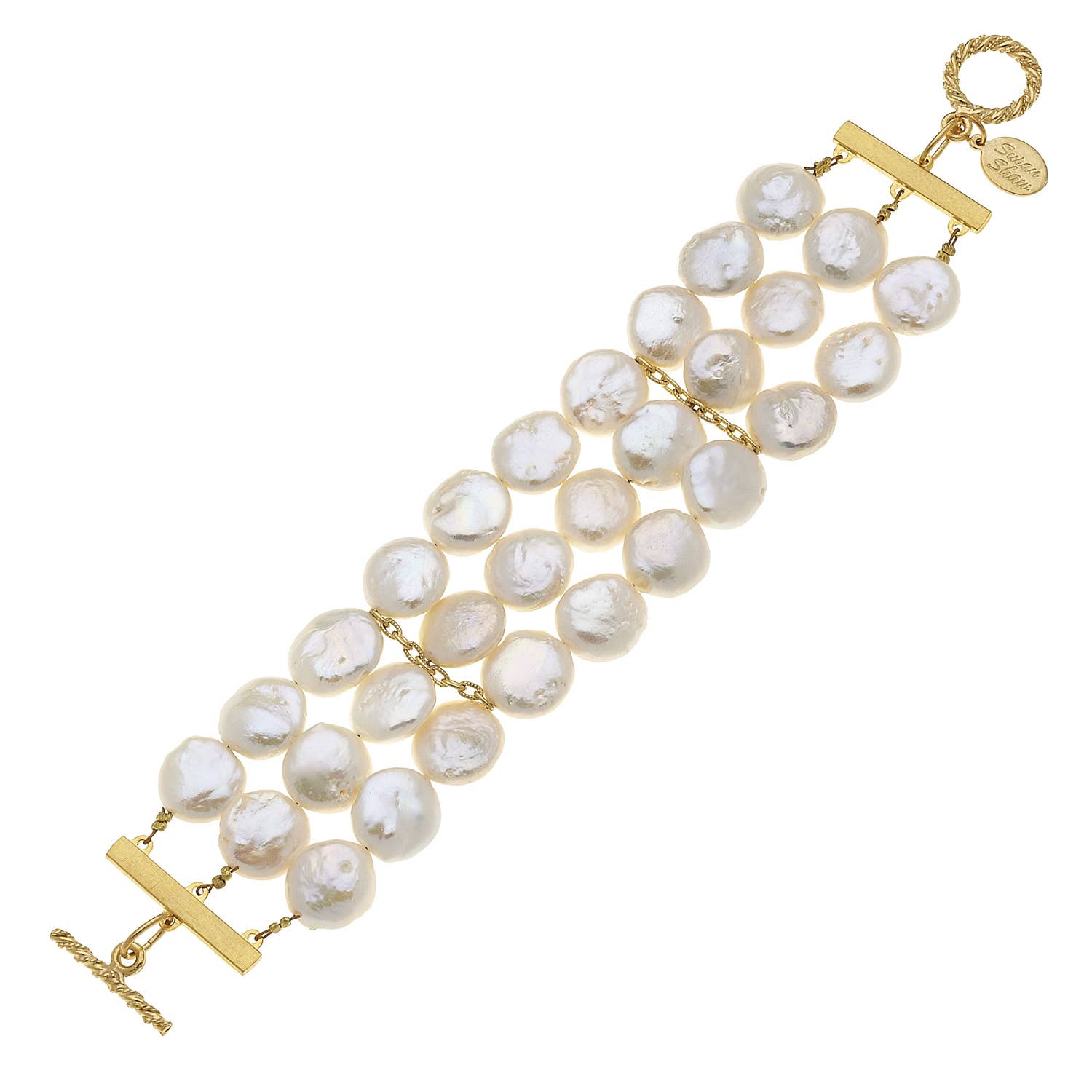 Susan Shaw - Multi - Strand Genuine Freshwater Pearl Bracelet - Gaines Jewelers