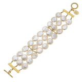 Susan Shaw - Multi - Strand Genuine Freshwater Pearl Bracelet - Gaines Jewelers