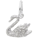 Swan charm 3D sterling silver Rembrandt Charms - Gaines Jewelers