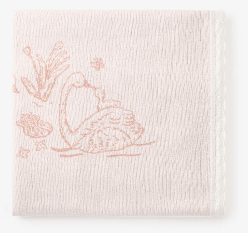 Swan Knit Blanket - Elegant Baby - Gaines Jewelers